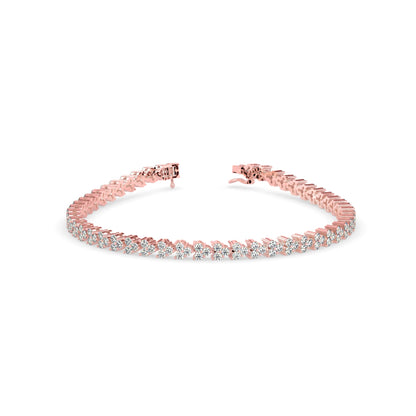 Myraid Diamond Tennis Bracelet Rose Gold