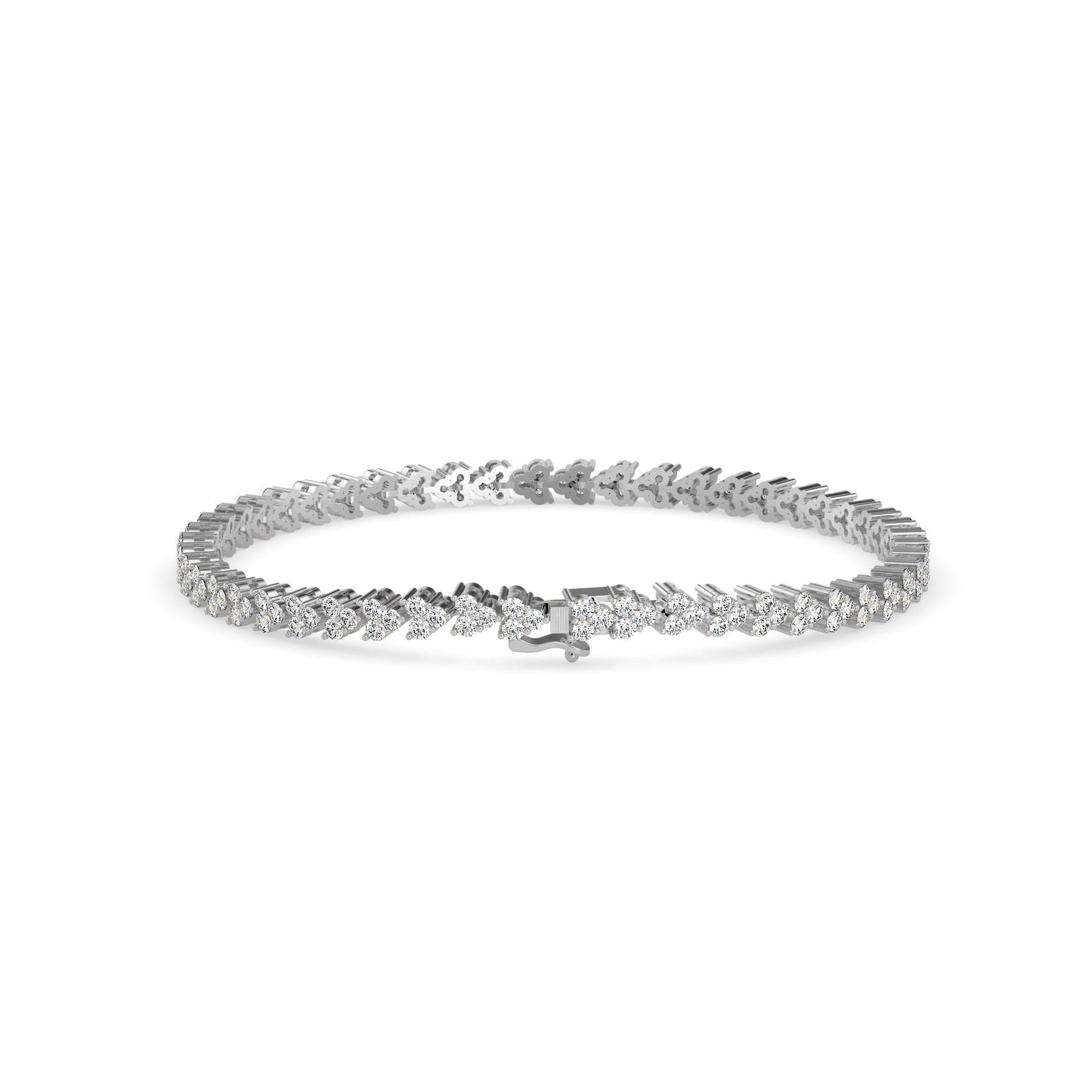 Myraid Diamond Tennis Bracelet White Gold