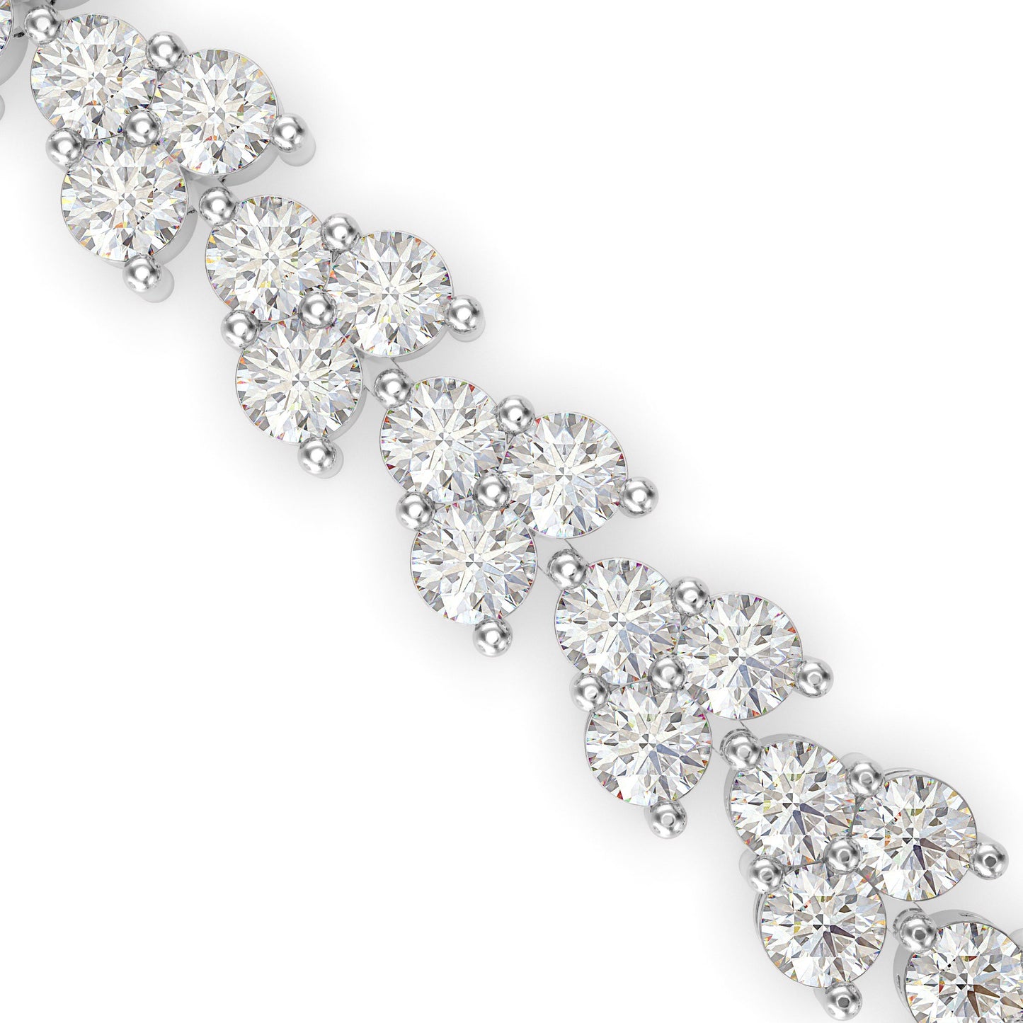 Myraid Diamond Tennis Bracelet White Gold