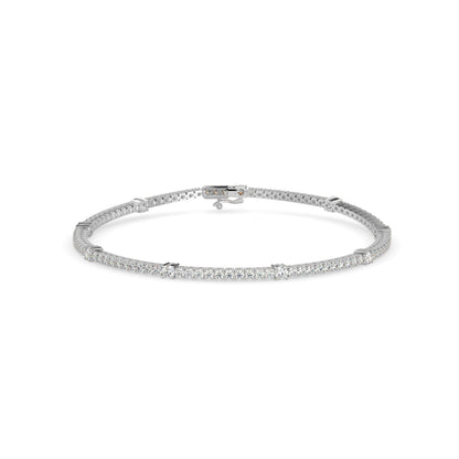 Ingenuous Diamond Tennis Bracelet Platinum
