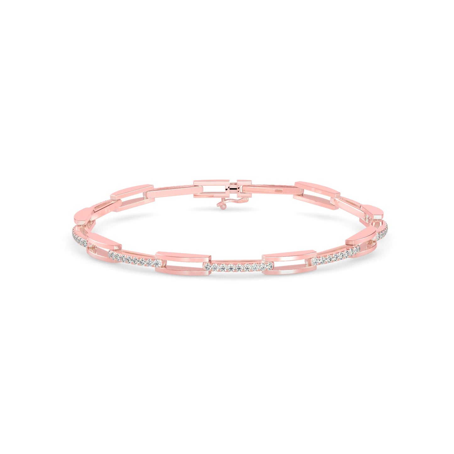 Facile Tennis Diamond Bracelet Rose Gold