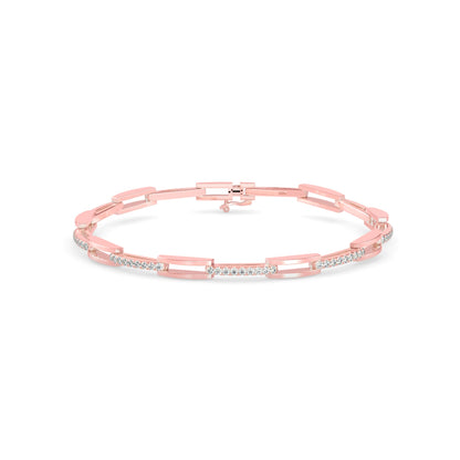 Facile Tennis Diamond Bracelet Rose Gold