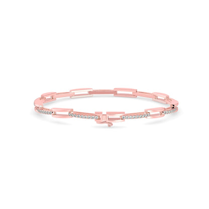 Facile Tennis Diamond Bracelet Rose Gold