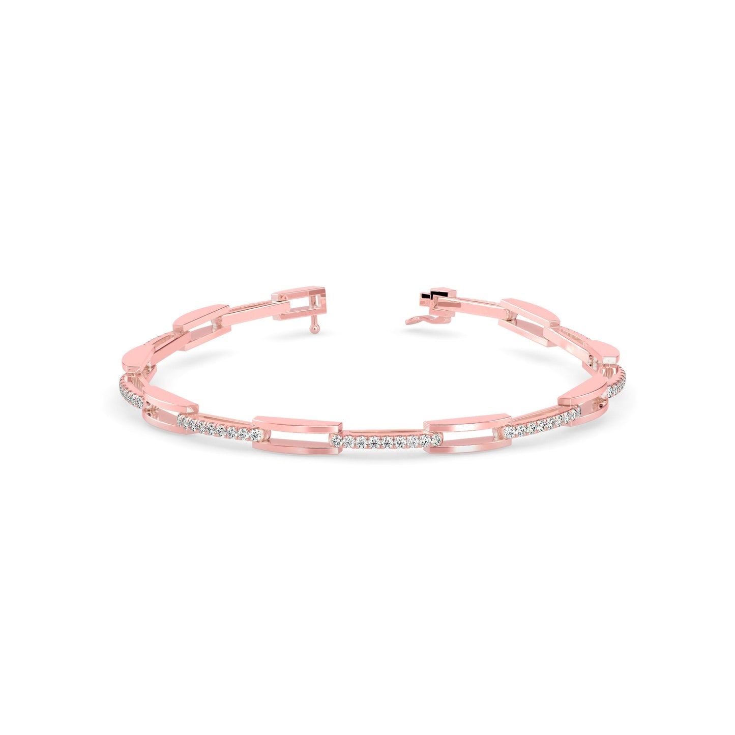 Facile Tennis Diamond Bracelet Rose Gold