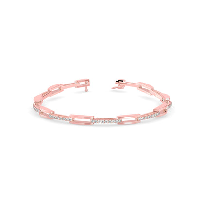Facile Tennis Diamond Bracelet Rose Gold
