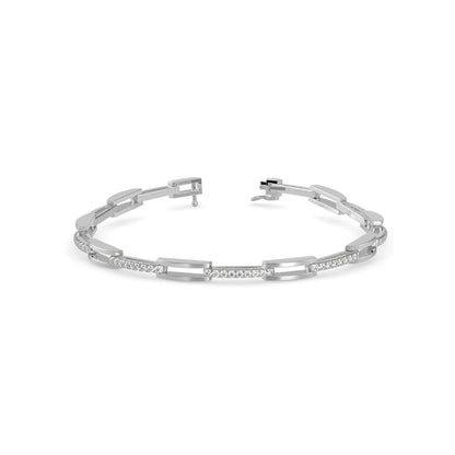 Facile Tennis Diamond Bracelet White Gold