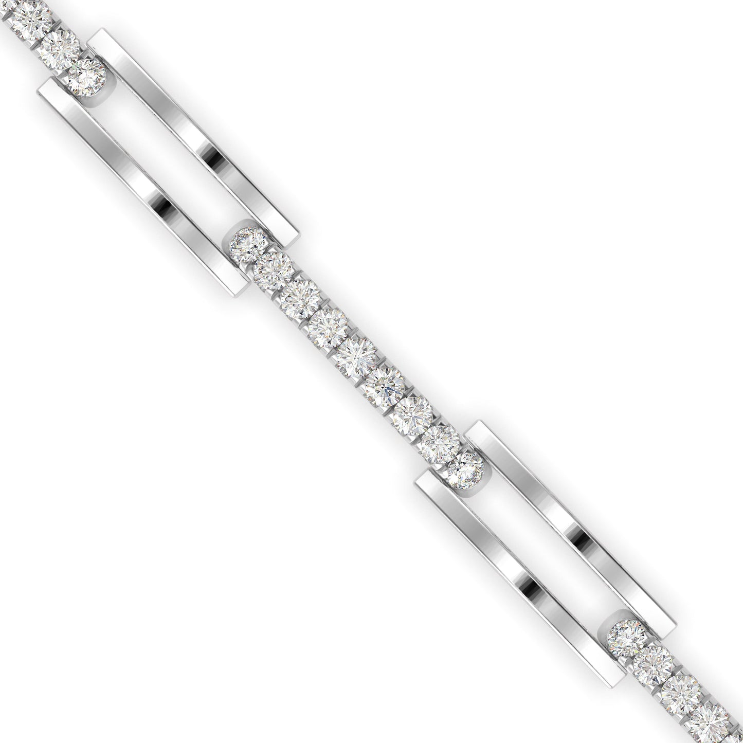 Facile Tennis Diamond Bracelet White Gold