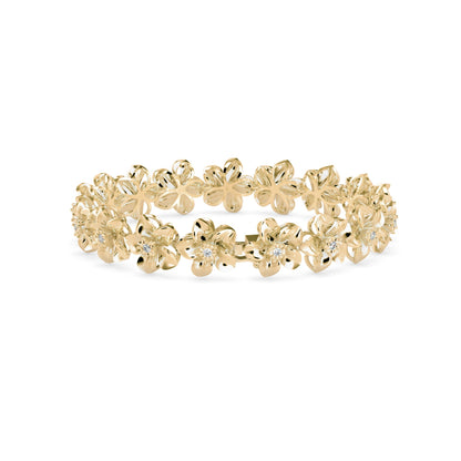 Nucifera Diamond Tennis Bracelet Yellow Gold