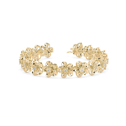 Nucifera Diamond Tennis Bracelet Yellow Gold