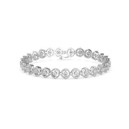 Gyrate Diamond Tennis Bracelet Platinum