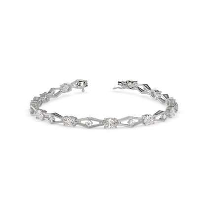Dynast Tennis Diamond Bracelet Platinum