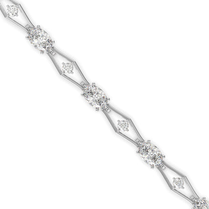 Dynast Tennis Diamond Bracelet Platinum
