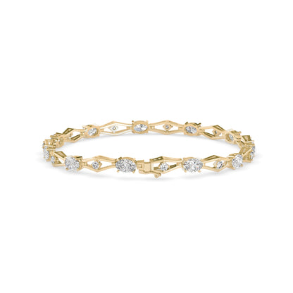 Dynast Tennis Diamond Bracelet Yellow Gold