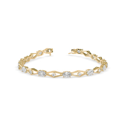 Dynast Tennis Diamond Bracelet Yellow Gold