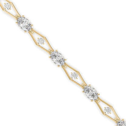 Dynast Tennis Diamond Bracelet Yellow Gold